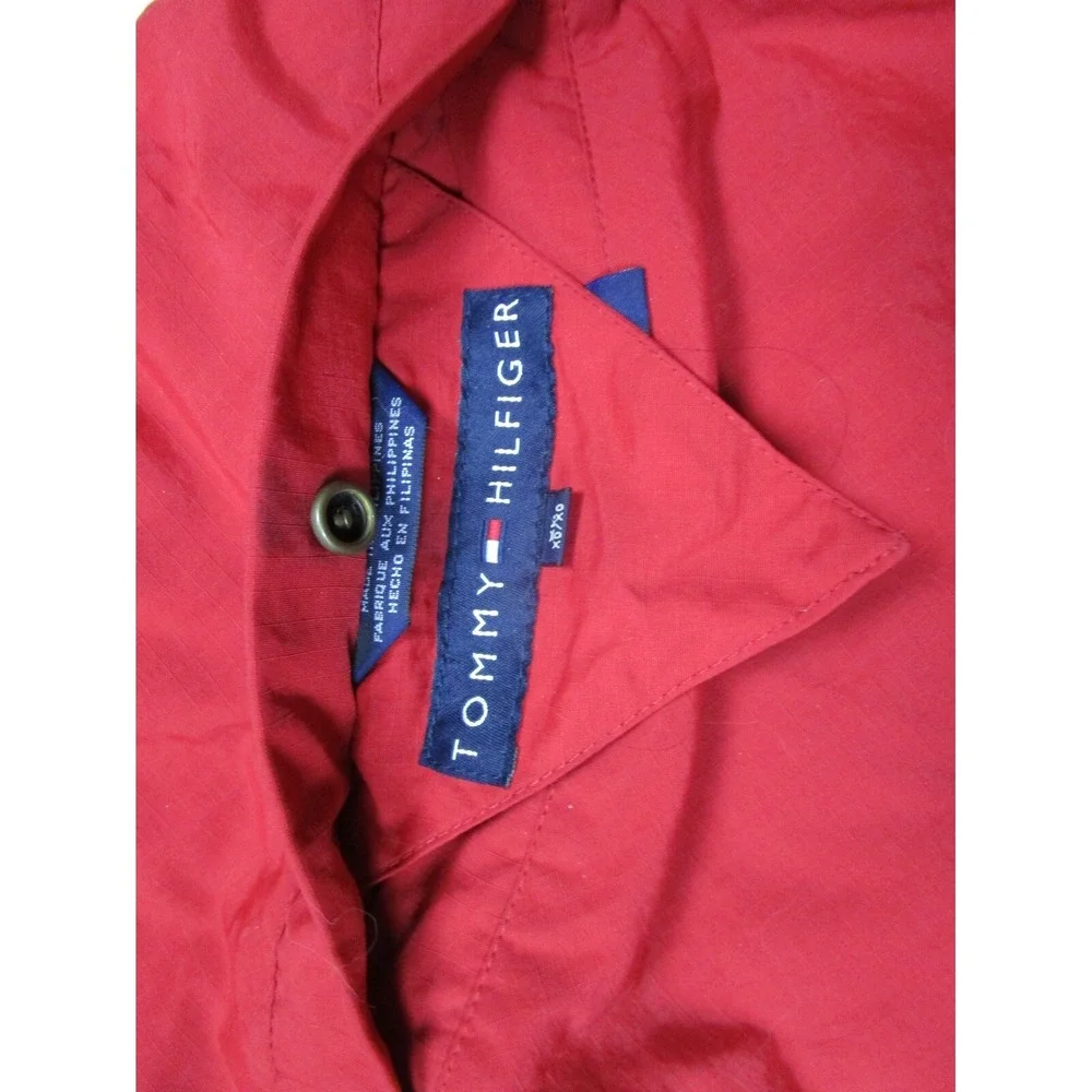 Vintage Tommy Hilfiger Down Puffer Jacket Reversible, Red‎ & Blue, Size (XL)